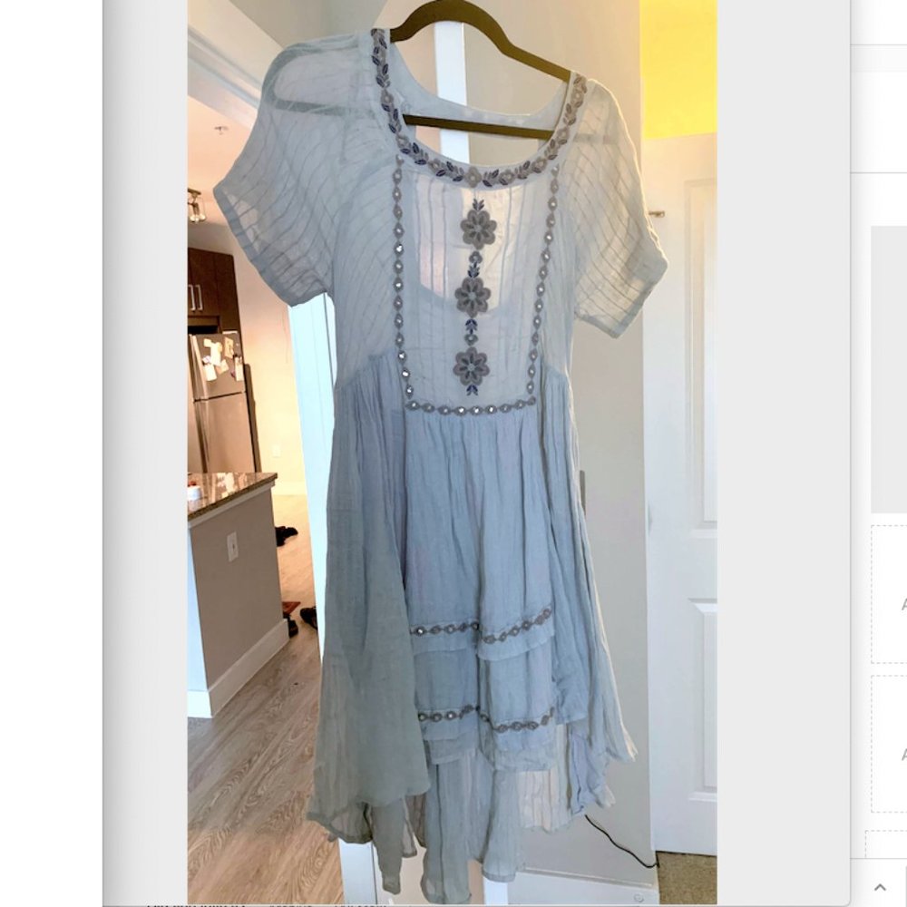 Sheer Blue Free People Dress